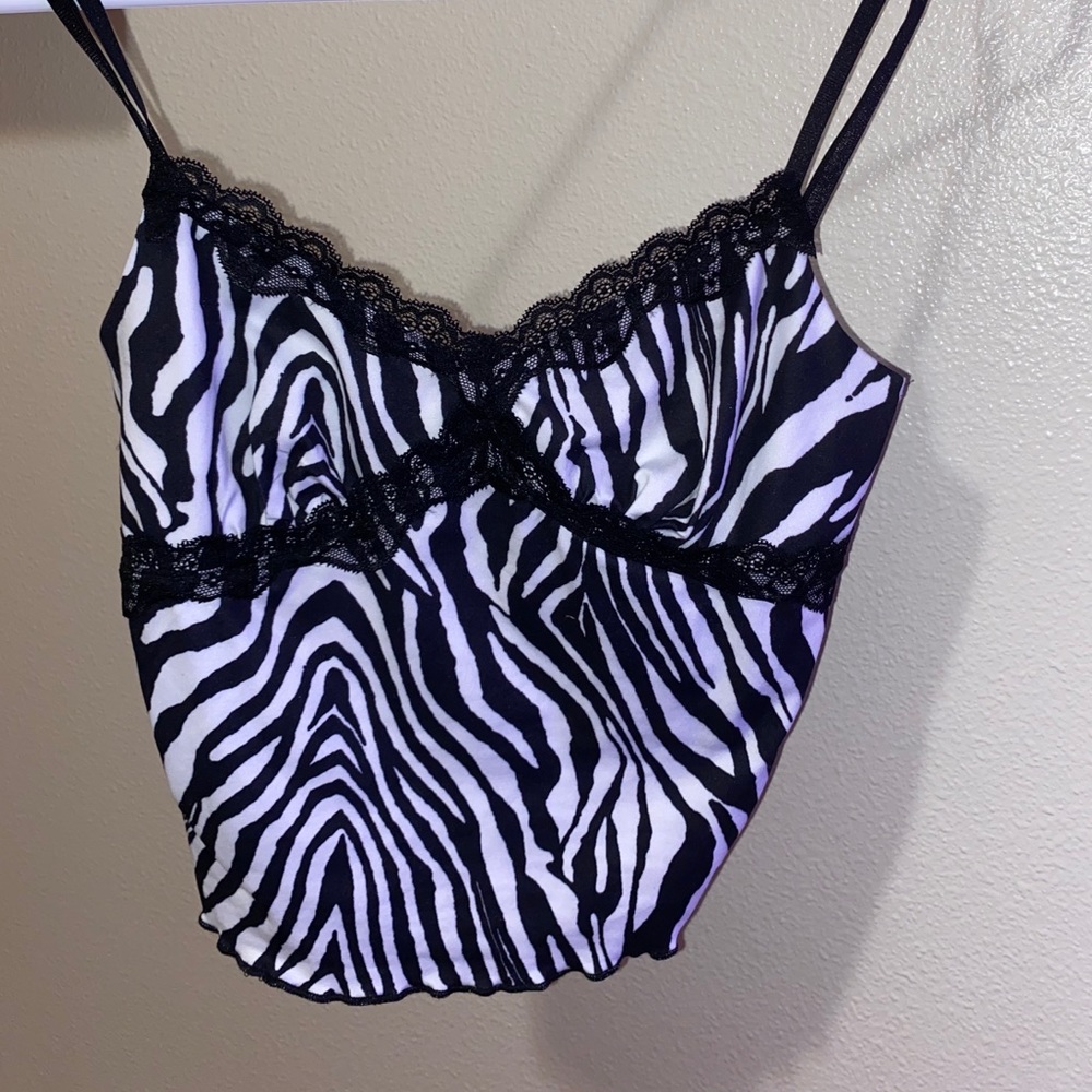 Zebra print cami top